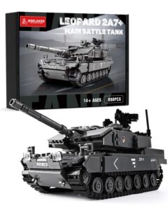 boolakos leopard 2a7+ tank building block, military army ww2 tank model kit, construction set gift giving toys for teens and adult (898 pcs)