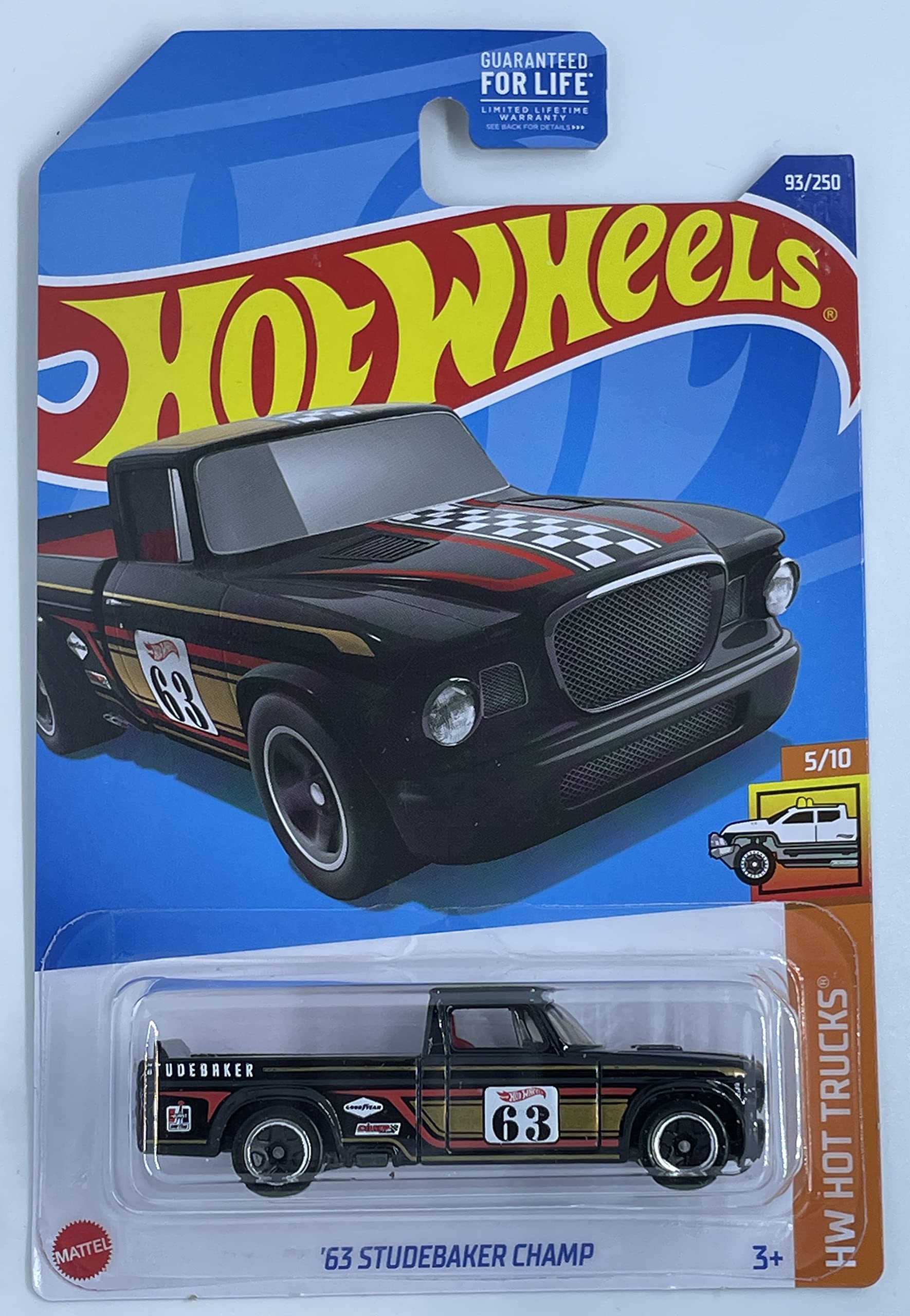 Hot Wheels 2022 - '63 Studebaker Champ - Black - HW Hot Trucks 5/10