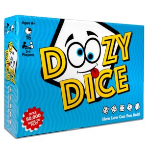 doozy dice - addictive dice game of strategy and chance, fast paced games for families, kids card and dice game, toy gift for boys & girls, teens & adults