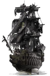 piececool metal 3d puzzles for adults, flying dutchman pirate ship model kits, 3d watercraft model building kit, diy craft kits difficult 3d puzzles for family time, great christmas birthday gifts