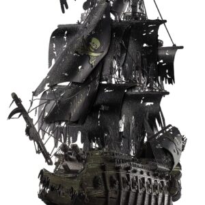 Piececool Metal 3D Puzzles for Adults, Flying Dutchman Pirate Ship Model Kits, 3D Watercraft Model Building Kit, DIY Craft Kits Difficult 3D Puzzles for Family Time, Great Christmas Birthday Gifts