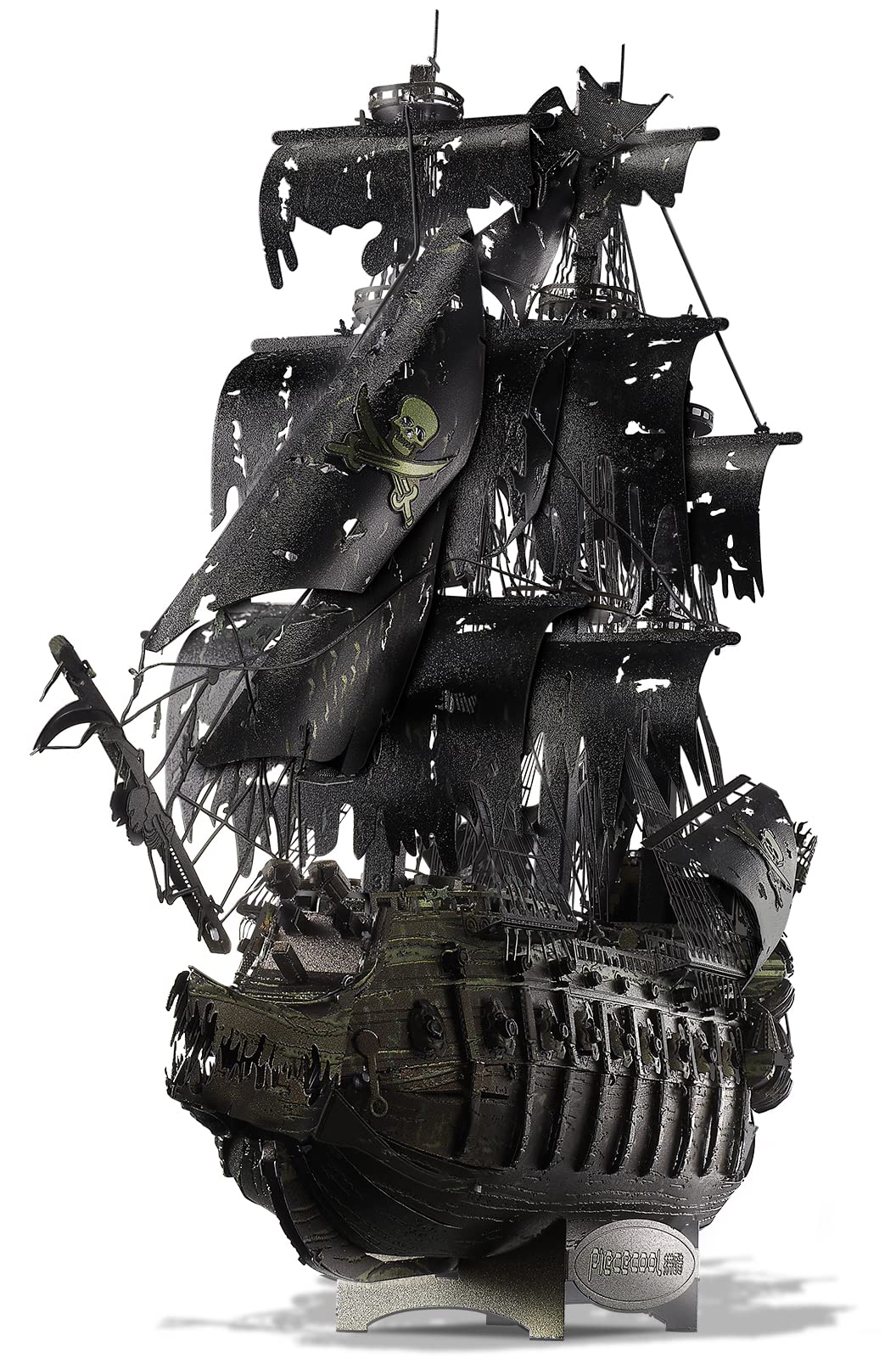 Piececool Metal 3D Puzzles for Adults, Flying Dutchman Pirate Ship Model Kits, 3D Watercraft Model Building Kit, DIY Craft Kits Difficult 3D Puzzles for Family Time, Great Christmas Birthday Gifts