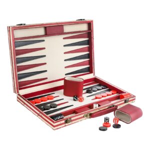 Backgammon Set American Flag Design Claasic Board Game for Friends Party or Family Game Night Make American Great Again