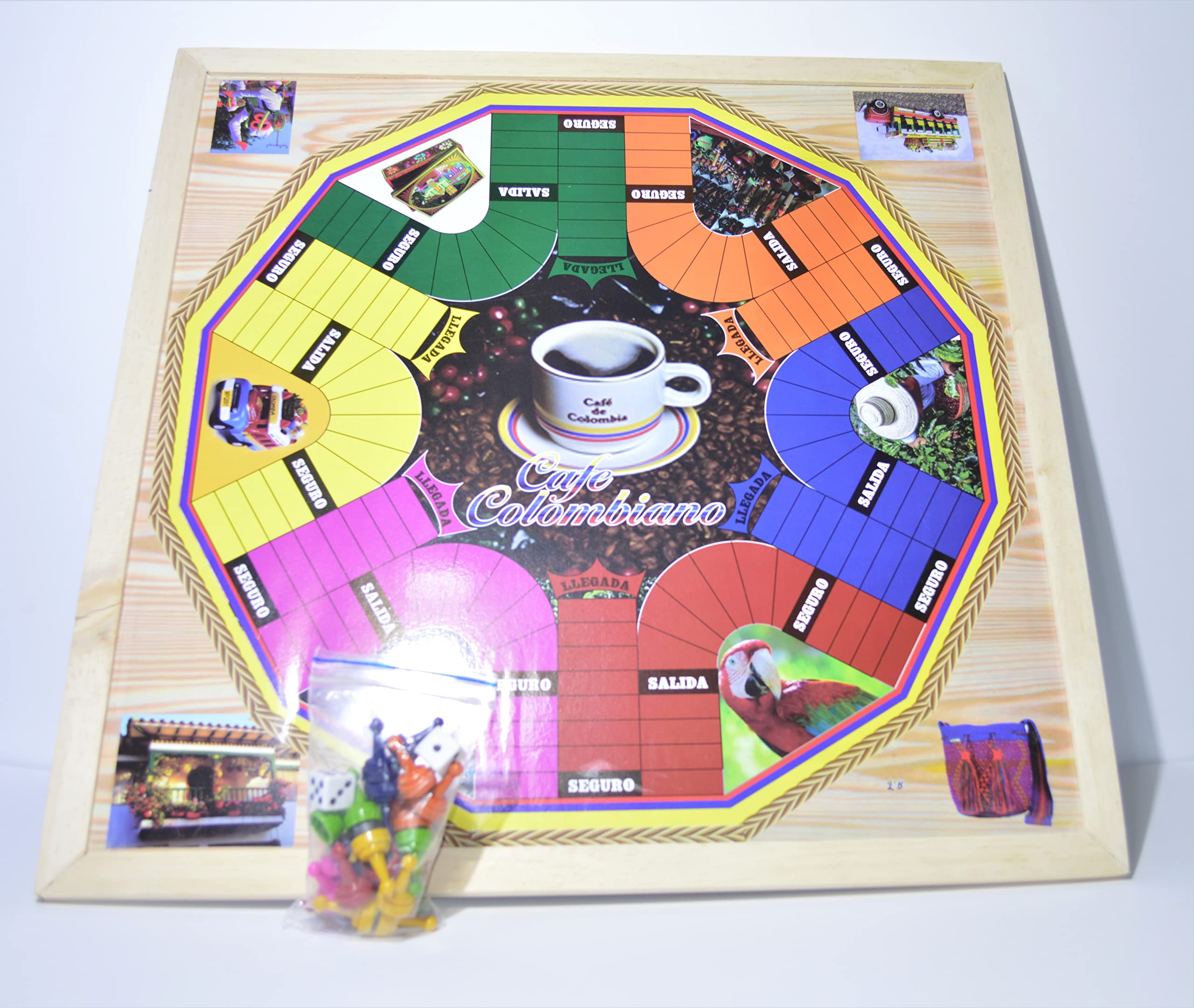 Tablero De Parques Colombiano De Doble Cara y Magnetico, Parcheesi Board Game, Double-Sided and Magnetic , Juego De Mesa.