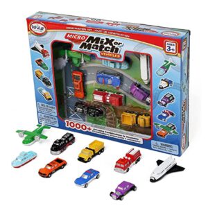 popular playthings mix or match vehicles, magnetic toy play set, micro vehicles