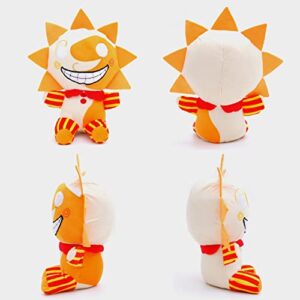 XIUMON Sundrop and Moondrop Plush Toy, Sun and Moon Stuffed Animal,Clown Figure Cartoon Plush for Fans Birthday Gift (2PCS)