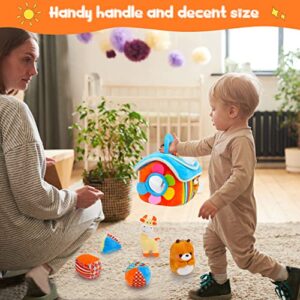 Plush Baby Soft Rattle Toys Hand Grab Sensory Shaker Farm Stuffed Animal Set