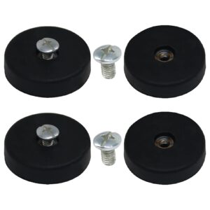 Vanshly 4PCS Black Rubber Shock Mounts,Shock mounts fits for Eames Herman Miller Shell Chair Shock Mount Replacement Parts