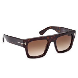 Tom Ford FAUSTO FT 0711 Dark Havana/Light Brown Shaded 53/20/145 unisex Sunglasses