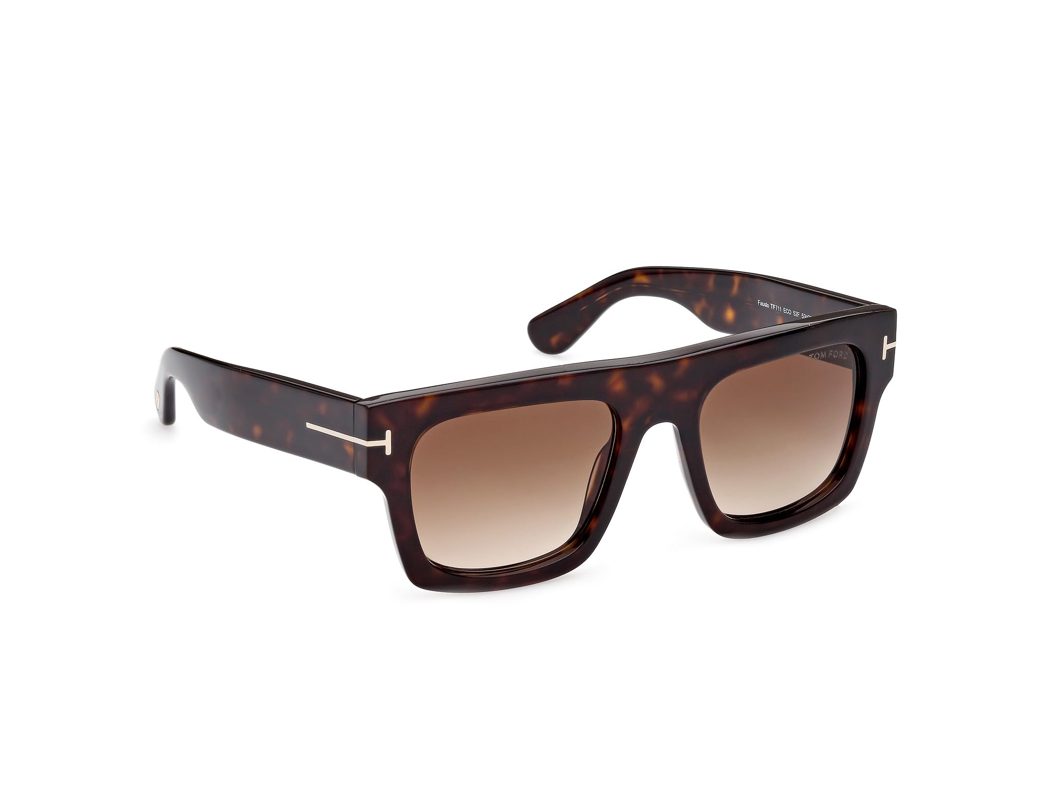 Tom Ford FAUSTO FT 0711 Dark Havana/Light Brown Shaded 53/20/145 unisex Sunglasses