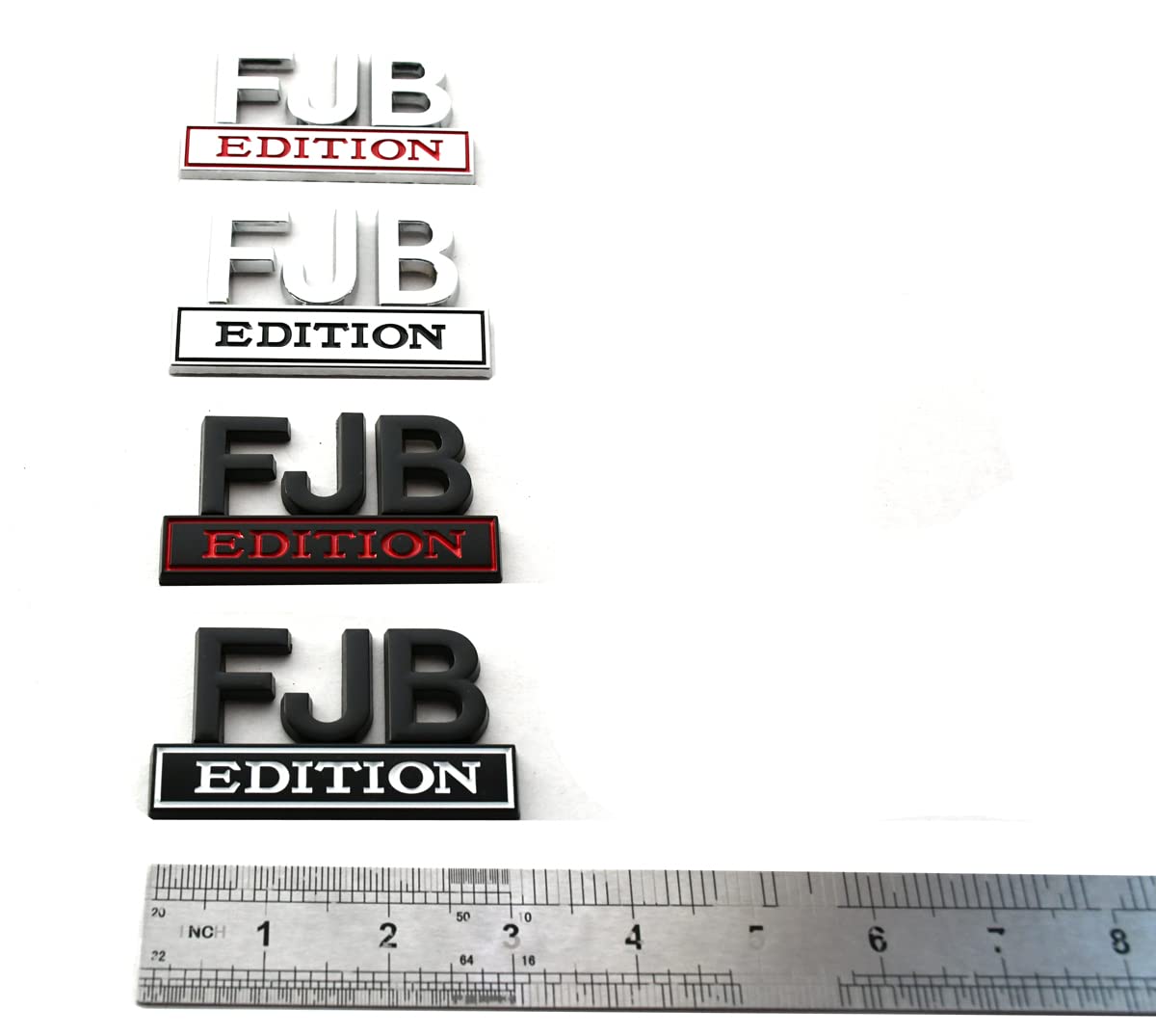 2pcs FJB Edition Emblem - Badgeslide The Original FJB Edition Emblem Fender Badge, Car Truck 3D Letter Emblem Badge Sticker Decal (Black)