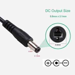 Sqrgreat USB DC 5V to DC 9V Voltage Power Supply Cable - USB to 9V Cable with DC Jack 5.5 x 2.1mm, Tip Negative(-) Design, Max DC-5V-to-9V 0