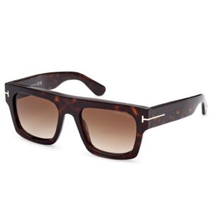 Tom Ford FAUSTO FT 0711 Dark Havana/Light Brown Shaded 53/20/145 unisex Sunglasses