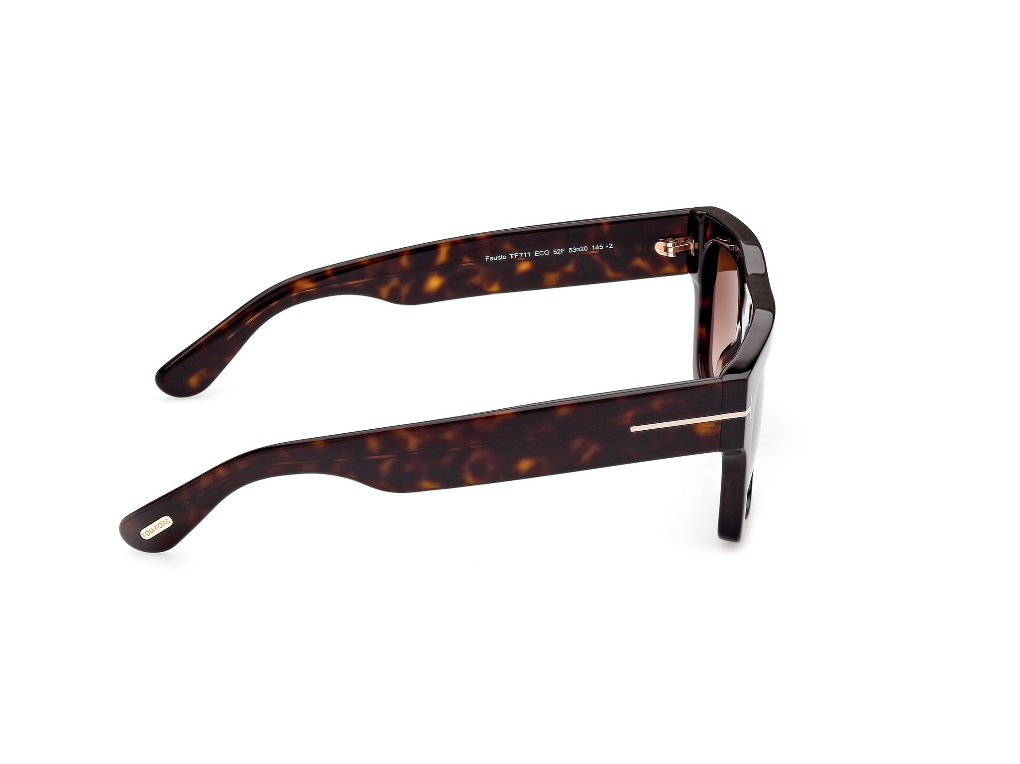 Tom Ford FAUSTO FT 0711 Dark Havana/Light Brown Shaded 53/20/145 unisex Sunglasses