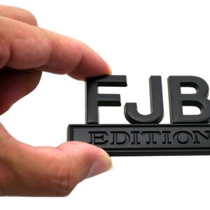 2pcs FJB Edition Emblem - Badgeslide The Original FJB Edition Emblem Fender Badge, Car Truck 3D Letter Emblem Badge Sticker Decal (Black)