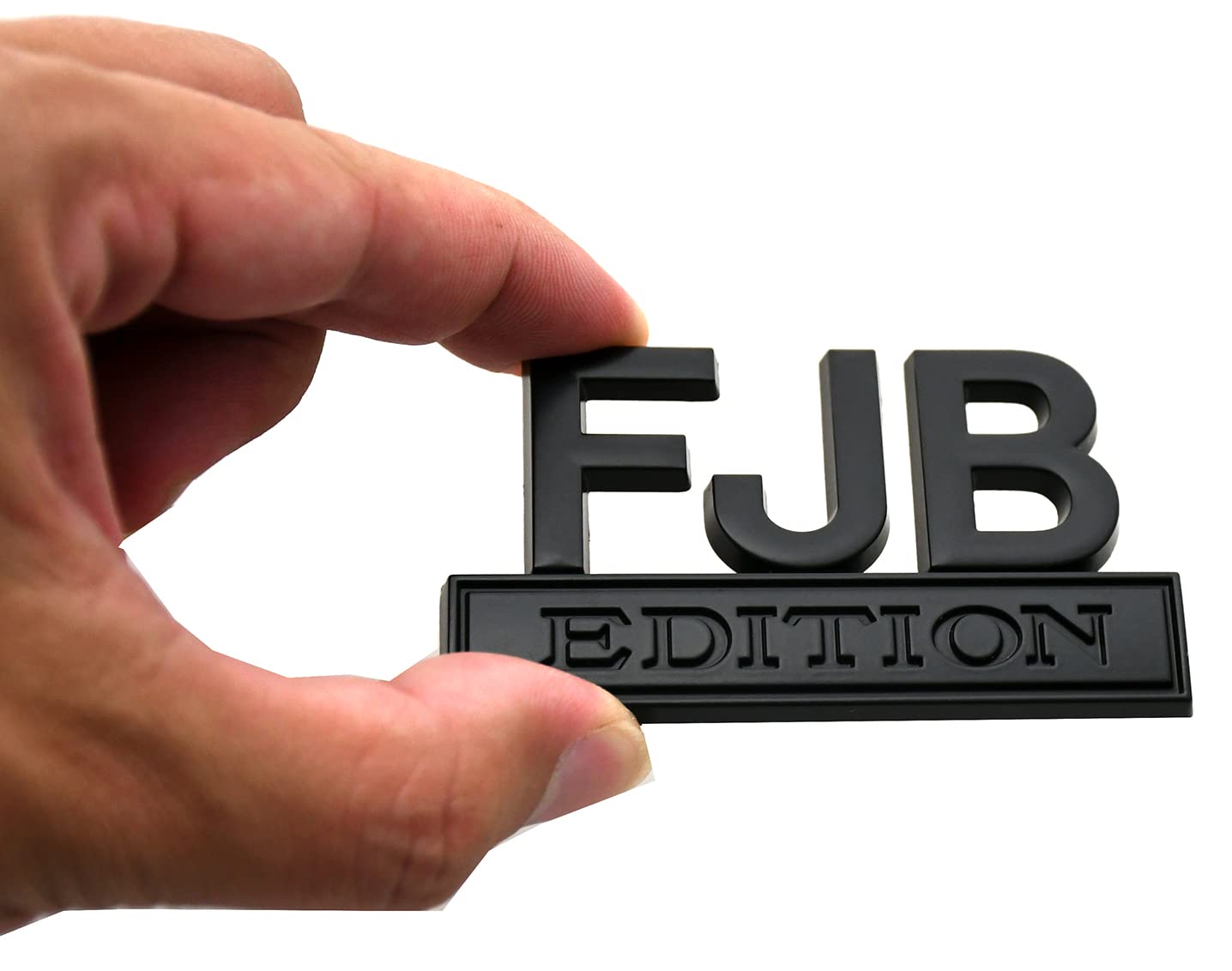 2pcs FJB Edition Emblem - Badgeslide The Original FJB Edition Emblem Fender Badge, Car Truck 3D Letter Emblem Badge Sticker Decal (Black)