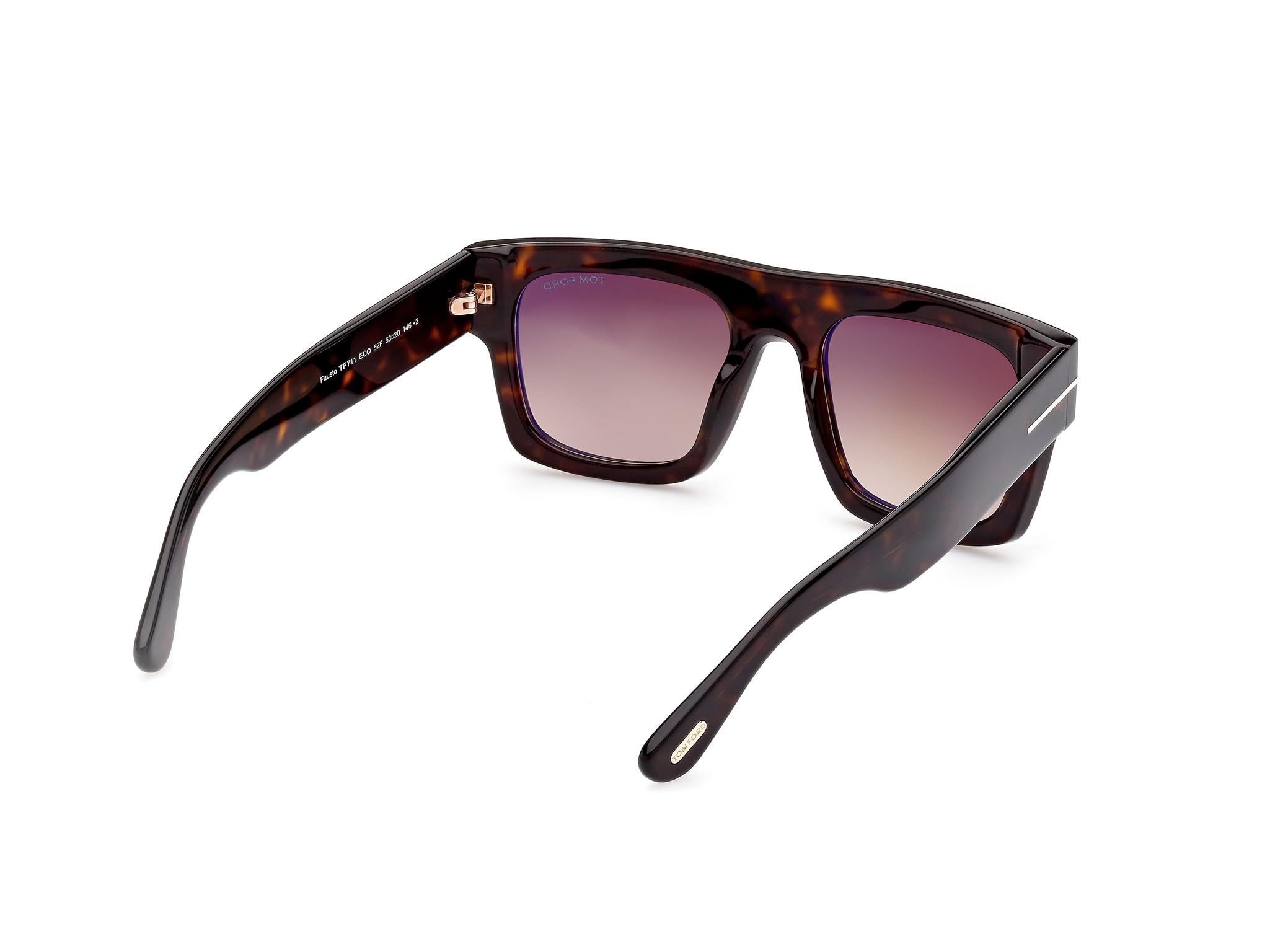 Tom Ford FAUSTO FT 0711 Dark Havana/Light Brown Shaded 53/20/145 unisex Sunglasses