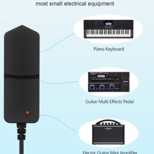 Aclorol 9V DC Power Supply Adapter for Casio Zoom Guitar Multi Effects Pedal Keyboard AD-5 AD-5MU AD-5MR WK-110 WK-200 LK-100 LK-220 AC/DC 9V Guitar Pedal Power Supply Charger, Center Negative