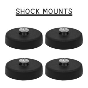 Vanshly 4PCS Black Rubber Shock Mounts,Shock mounts fits for Eames Herman Miller Shell Chair Shock Mount Replacement Parts