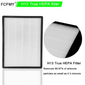 FCFMY 3 Sets H13 True HEPA Replacement Filter, Compatible with Alexapure Breeze AP-B102 and 3049, Including 3 HEPA Filter and 3 Activated Carbon Filter