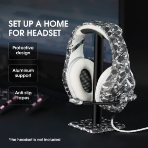 FEIYING Headphone Stand Headset Stand, Headphones Holder, Aluminum Support & Protective Headrest Gaming Headset Holder Hanger Hook Stands Accessories for Desk