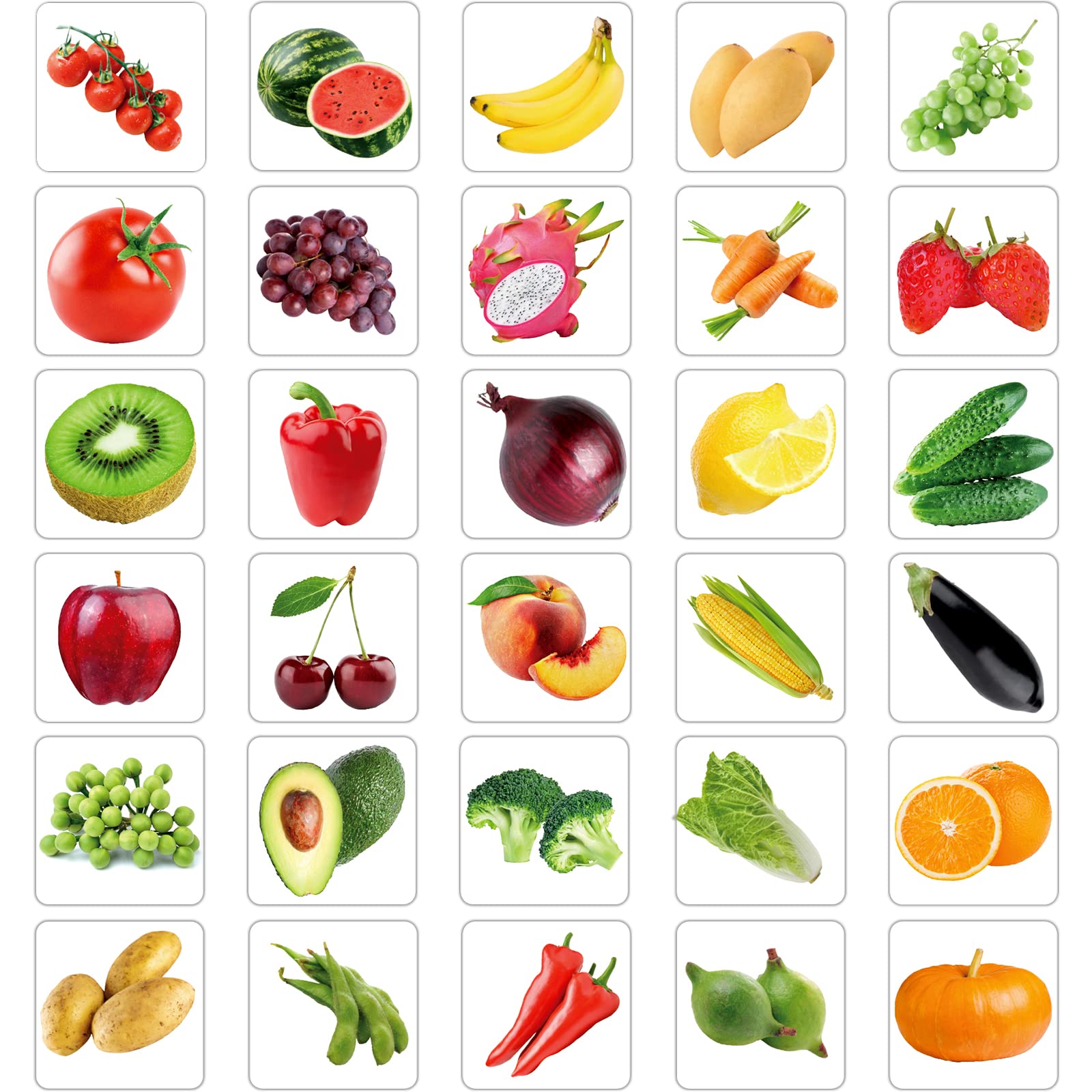 600 Pcs Fruits Vegetable Stickers for Kids Fruits Vegetable Photos Stickers Garden Stickers Realistic Food Fruit Stickers Teachers Student Stickers for Classroom Theme Party Favor (Fruits Vegetable)