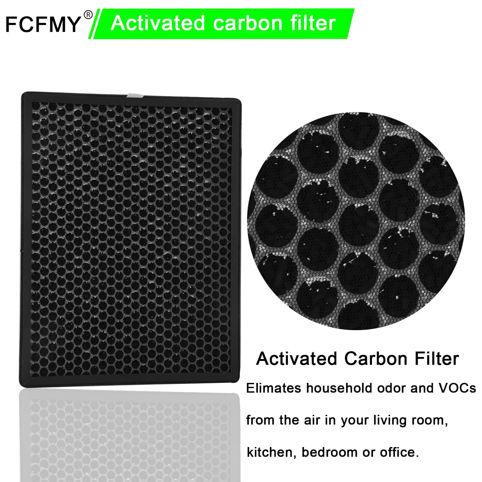 FCFMY 3 Sets H13 True HEPA Replacement Filter, Compatible with Alexapure Breeze AP-B102 and 3049, Including 3 HEPA Filter and 3 Activated Carbon Filter