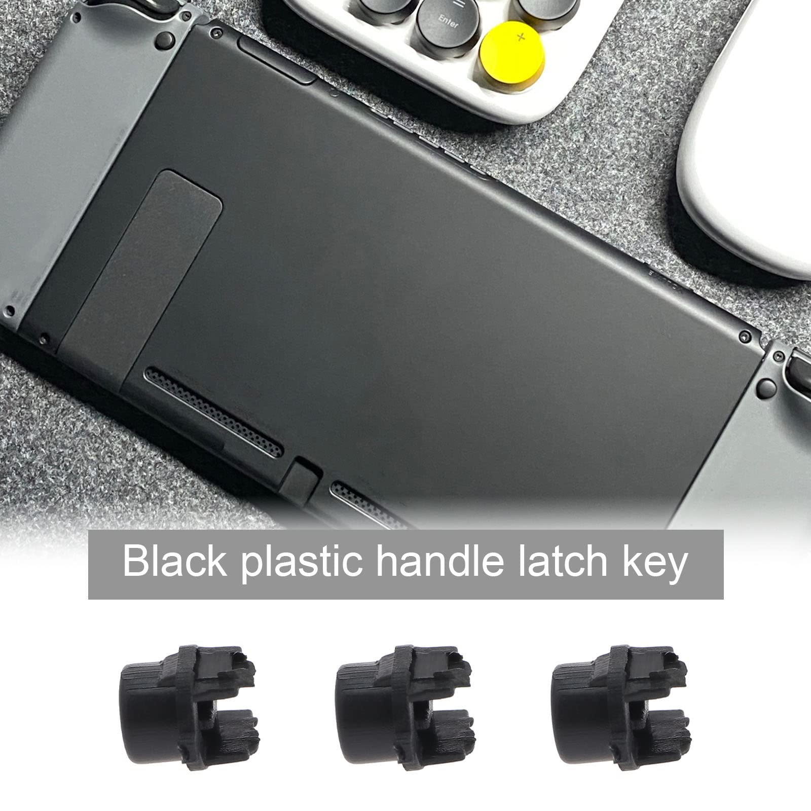 Micro Traders 4PCS Release Eject Lock Buttons Compatible with Nintendo Switch Compatible with Joy-Con Controllers Replacement Parts Plastic Black, EC|153