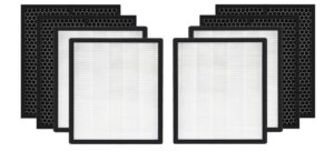 homeland goods lv-pur131 replacement filter compatible with levoit lv-pur131, lv-pur131s, part lv-pur131-rf air purifier - include hepa filters and activated carbon filters 4 pack