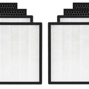 Homeland Goods LV-Pur131 Replacement Filter Compatible with Levoit LV-PUR131, LV-PUR131S, Part LV-PUR131-RF Air Purifier - Include HEPA Filters and Activated Carbon Filters 4 Pack