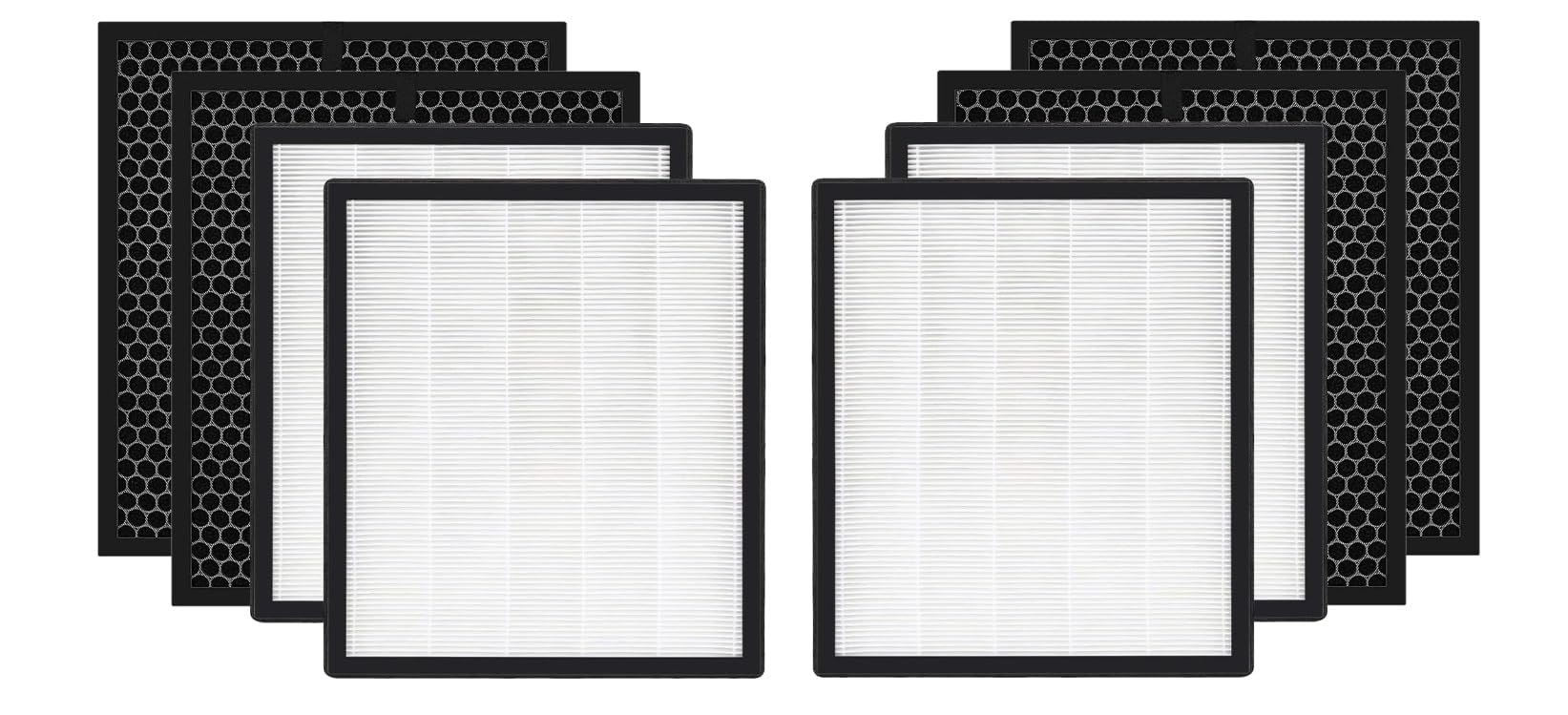 Homeland Goods LV-Pur131 Replacement Filter Compatible with Levoit LV-PUR131, LV-PUR131S, Part LV-PUR131-RF Air Purifier - Include HEPA Filters and Activated Carbon Filters 4 Pack