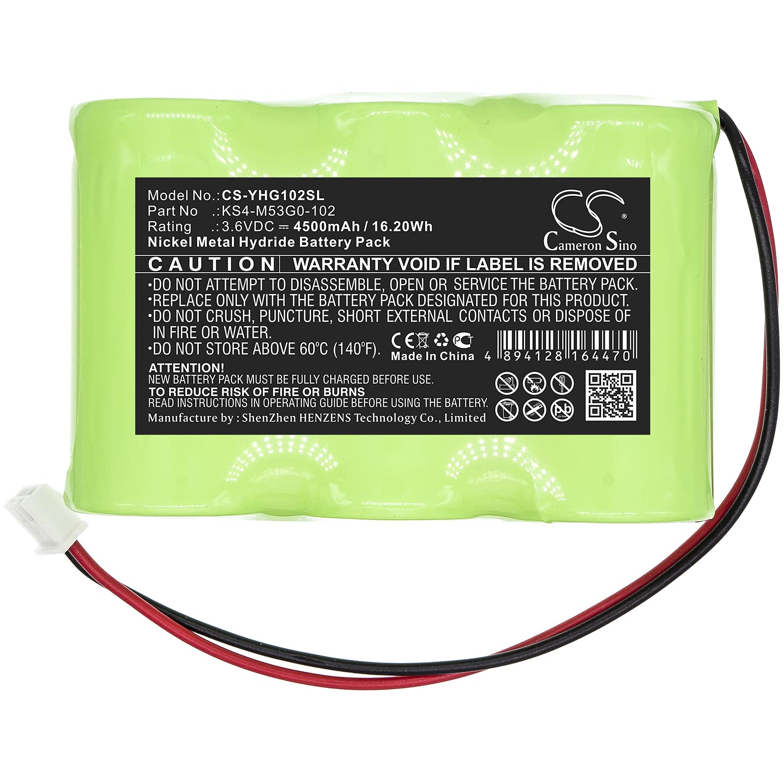 Replacement Battery for N3000CR-3YA KS4-M53G0-102 KS4-M53G0-101 KS4-M53G0-200,Compatible with Yamaha QRCX Robot Controllers RCX144 Robot Controllers RCX142 Robot Controllers QRCX Battery (4500mAh)