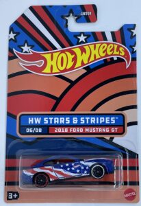 hot wheels 2022 - 2018 ford mustang gt - stars & stripes - 6/8