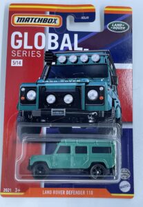 matchbox - global series - land rover defender 110-5/14 - green