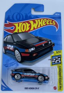 hot wheels - 1985 honda cr-x - black - speed graphics 3/10