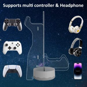 Headphone Controller Stand Light up, 16 Colors 3D LED Lights Headset Gamepad Holder, Game Controller Hanger for All Universal Gaming PC Accessories