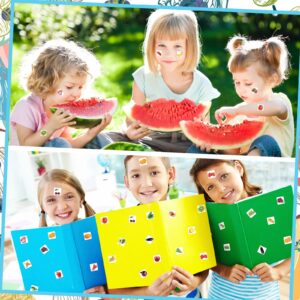 600 Pcs Fruits Vegetable Stickers for Kids Fruits Vegetable Photos Stickers Garden Stickers Realistic Food Fruit Stickers Teachers Student Stickers for Classroom Theme Party Favor (Fruits Vegetable)