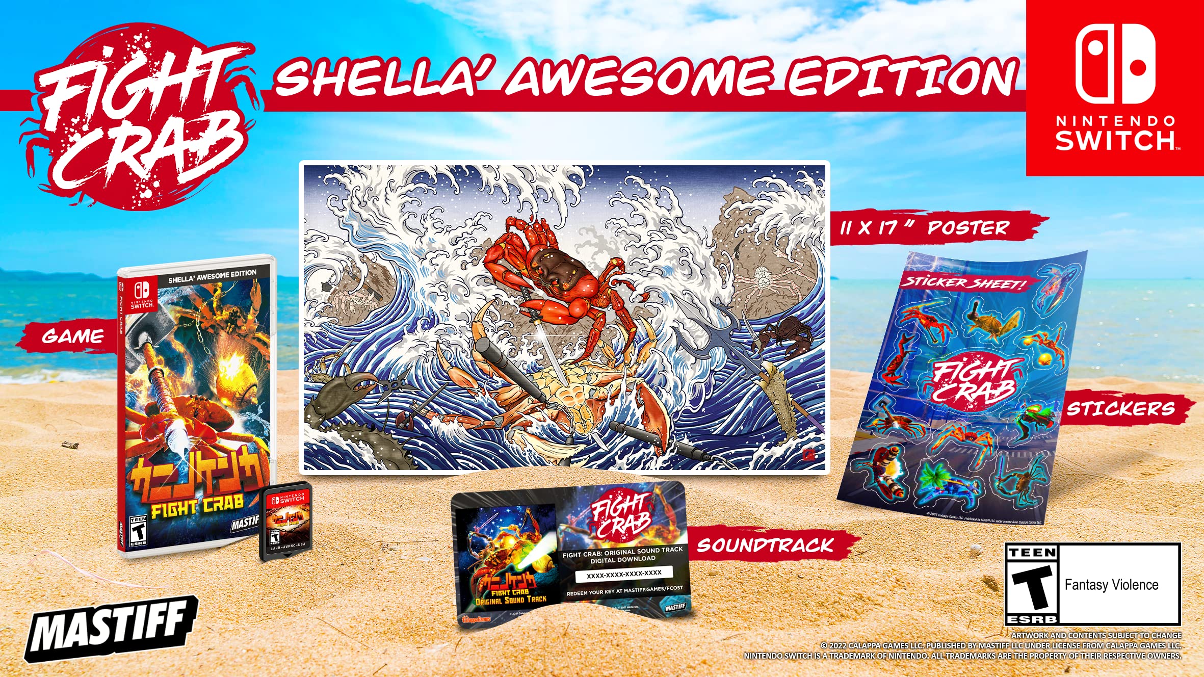 Fight Crab Nintendo Switch Shella' Awesome Physical Edition