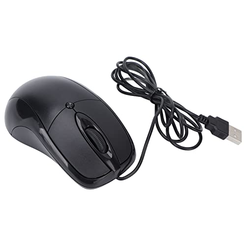 ASHATA USB Wired Mouse,Optical Computer Mouse with 1200 DPI,Ergonomic Game USB Computer Mice,USB Office Mice,Home Wired Mouse,for Desktop,Laptop,PC