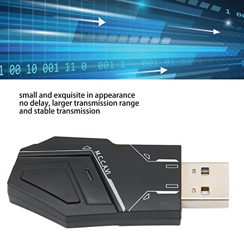 FastUU WirelessControllerAdapter, USBWirelessControllerAdapter Exquisite PlugandPlay Portable Durable Black for PC