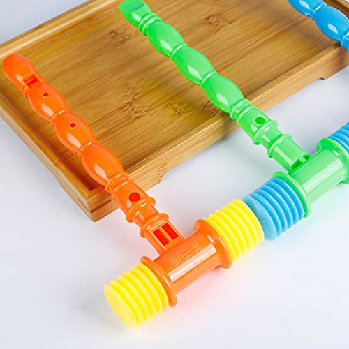 NUOBESTY 8pcs Hammer Pounding Toys, Plastic Squeaky Hammer Toy Musical Pounding Toy Beating Gavel Mallet Toys Educational Toys Random Color