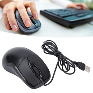 ASHATA USB Wired Mouse,Optical Computer Mouse with 1200 DPI,Ergonomic Game USB Computer Mice,USB Office Mice,Home Wired Mouse,for Desktop,Laptop,PC