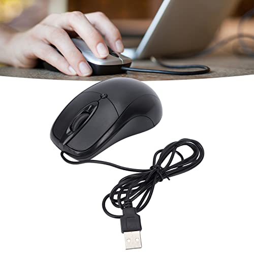 ASHATA USB Wired Mouse,Optical Computer Mouse with 1200 DPI,Ergonomic Game USB Computer Mice,USB Office Mice,Home Wired Mouse,for Desktop,Laptop,PC