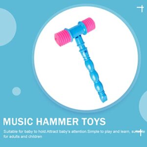 NUOBESTY 8pcs Hammer Pounding Toys, Plastic Squeaky Hammer Toy Musical Pounding Toy Beating Gavel Mallet Toys Educational Toys Random Color