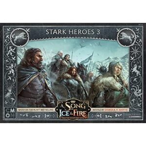 CMON A Song of Ice and Fire Tabletop Miniatures Game Stark Heroes III Box Set - Expand Your Forces with Iconic Stark Heroes! Strategy Game for Adults, Ages 14+, 2+ Players, 45-60 Min Playtime, Made