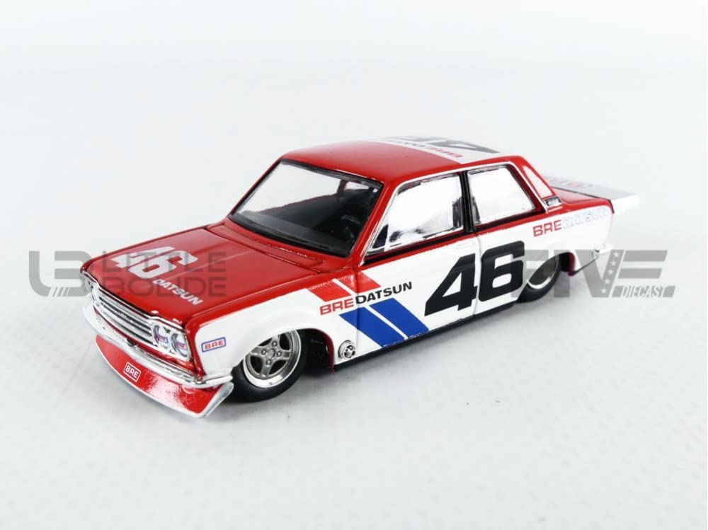 TSM Model Datsun 510 Pro Street Version 1 #46 BRE Red and White (Designed by Jun Imai) Kaido House 1/64 Diecast Model Car by True Scale Miniatures KHMG005