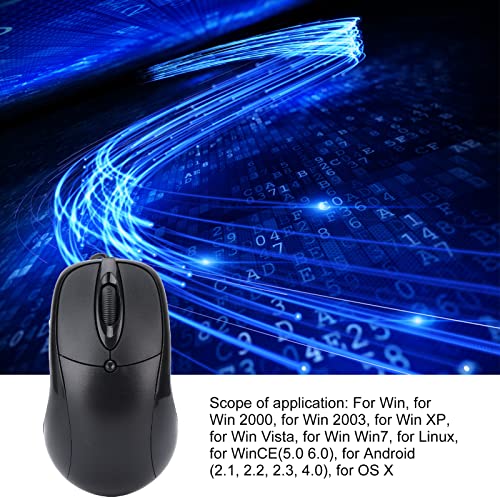 ASHATA USB Wired Mouse,Optical Computer Mouse with 1200 DPI,Ergonomic Game USB Computer Mice,USB Office Mice,Home Wired Mouse,for Desktop,Laptop,PC