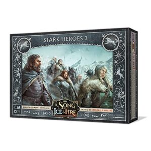 CMON A Song of Ice and Fire Tabletop Miniatures Game Stark Heroes III Box Set - Expand Your Forces with Iconic Stark Heroes! Strategy Game for Adults, Ages 14+, 2+ Players, 45-60 Min Playtime, Made