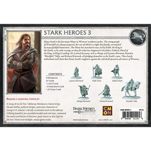 CMON A Song of Ice and Fire Tabletop Miniatures Game Stark Heroes III Box Set - Expand Your Forces with Iconic Stark Heroes! Strategy Game for Adults, Ages 14+, 2+ Players, 45-60 Min Playtime, Made