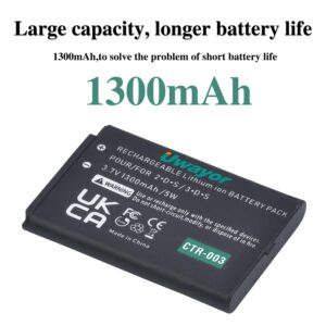 Uwayor CTR-003 Battery Compatible with 2DS 3DS New 2DS XL Game Console, 1300 mAh 3.7V with Tool Kit (Not for New 3DS and 3DS XL)